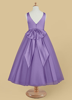 Azazie Marybell Flower Girl Dresses Tahiti A-Line Bow Tulle Dress image6