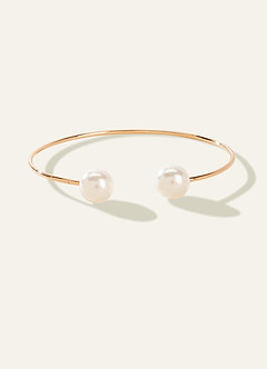 front Pearl End Cuff Bracelet