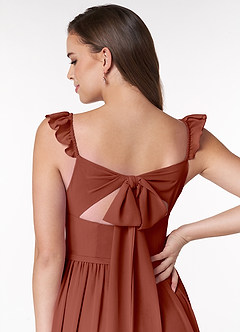 Azazie Metz Final Sale Auburn A-Line Sweetheart Ruched Chiffon Dress image6