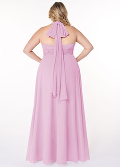 Azazie Fifi Bridesmaid Dresses Candy Pink A-Line Strapless Chiffon Convertible Dress image13