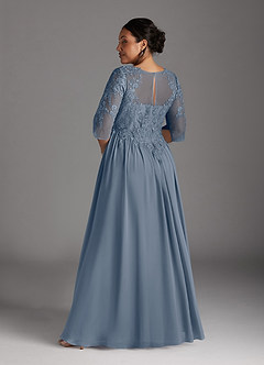 Azazie Mirielle Mother of the Bride Dresses Twilight A-Line Scoop Lace Chiffon Dress image8