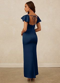Christian Siriano Bridal for Azazie 1005 Brautjungfernkleider Etui Herzausschnitt Stretch-Satin Kleid Dunkelmarine image2