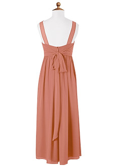 Azazie Kora Junior MAI TAI A-Line Pleated Chiffon Dress image8