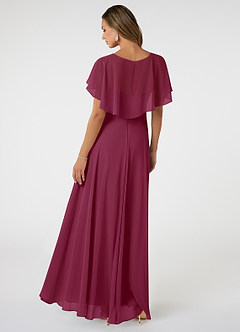 Azazie Jamie Bridesmaid Dresses Mulberry A-Line Chiffon Dress image5
