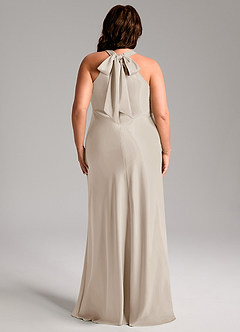 Azazie Doretta Bridesmaid Dresses Frost Mermaid Pleated Stretch Satin Dress image11