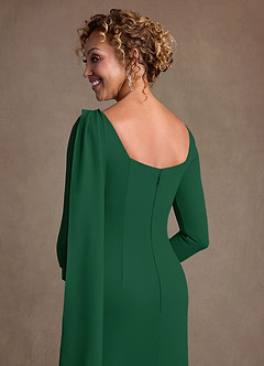 Azazie Merian Klänningar till brudens mor Klä Kolumn i Stretch crepe Plisserad Mörkgrön image6