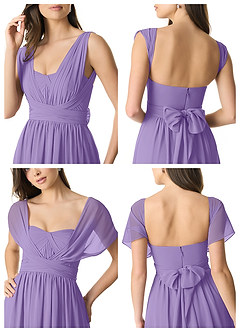 Azazie Olani Bridesmaid Dresses Tahiti A-Line Off the Shoulder Chiffon Convertible Dress image9