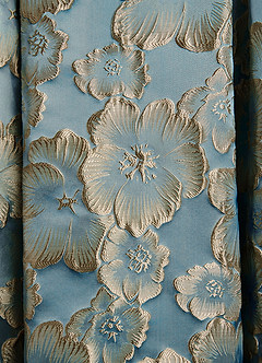 Azazie Centralia 신부의 어머니 드레스 A라인 오프 더 숄더 플로럴 자카드 발레리나 길이 드레스 image8