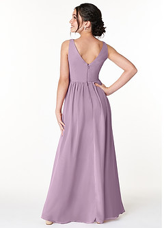Azazie Sawyer Junior Wisteria A-Line Pleated Chiffon Dress image2