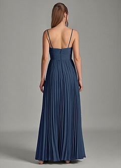 Azazie Chiana Bridesmaid Dresses Dark Navy A-Line Strapless Chiffon Dress image6