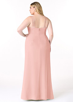 Azazie Leo Bridesmaid Dresses Rosette Mermaid V-Neck Pleated Chiffon Dress image8