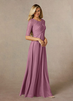 Azazie Raelyn Mother of the Bride Dresses A-Line Lace Mesh Floor-Length Dress image6