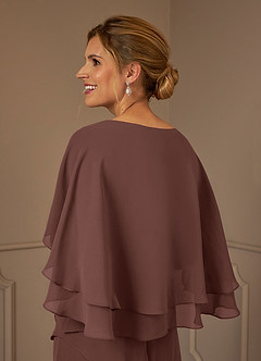 Azazie OHara Abiti per la Madre della Sposa Abito A-Line in Chiffon con Scollo a V Espresso image7