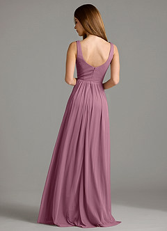 Azazie Keyla Bridesmaid Dresses Vintage Mauve A-Line Pleated Mesh Dress image2