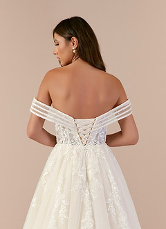 Azazie Amaria Final Sale Diamond White Blushing Pink Ball-Gown Sequins Tulle Dress image6