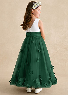 Azazie Vi Flower Girl Klänningar Klänning A-Line i Tyll Ärmlös image4