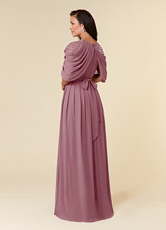 Azazie Olena Mother of the Bride Dresses Vintage Mauve A-Line Sequins Chiffon Dress image4