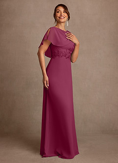 Azazie Frieda vestidos de madre de la novia Vestido Mora de Gasa de Corte en A con Aplique image4