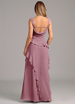 Azazie Sloane Bridesmaid Dresses Vintage Mauve A-Line Sweetheart Neckline Chiffon Dress image2