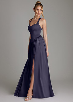 Azazie Francis Bridesmaid Dresses Stormy A-Line Corset Stretch Satin Dress image6