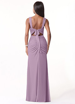 Azazie Jesaphine Bridesmaid Dresses Wisteria Sheath Ruched Mesh Dress image3