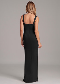 Azazie Ayla Bridesmaid Dresses Black Sheath Sweetheart Neckline Chiffon Dress image6