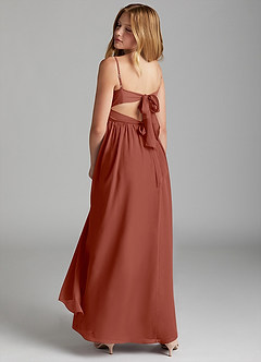 Azazie Zeya Junior Auburn A-Line Chiffon Dress image5