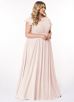 Azazie Daphne Abiti da damigella modesti Abito A-Line Arricciato Chiffon Floor-Length image9