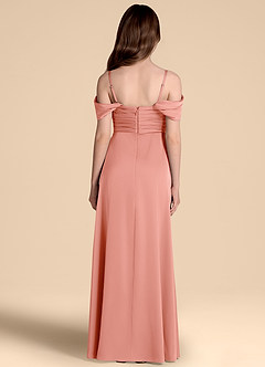 Azazie Kaitlynn Junior Klä av A-Line i Stretch Satin Av axeln image2