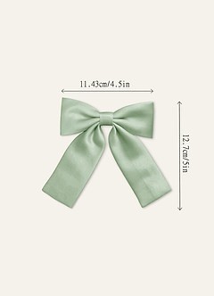 front Girls Satin Bow Hair Clip