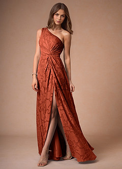Hermosa Auburn One Shoulder Maxi Dress image10