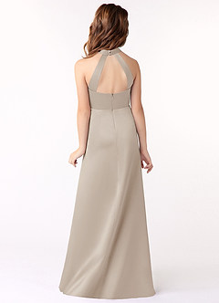 Azazie Laurel Junior Frost A-Line Stretch Satin Dress image3