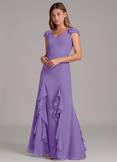 Azazie Nessa Bridesmaid Dresses Tahiti A-Line Chiffon Dress image6