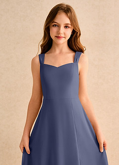 Azazie Makani Girls Formal Flower Girl Dresses Stormy A-Line Sweetheart Neckline Chiffon Dress image6