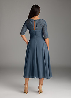 Azazie Dorothea Mother of the Bride Dresses Neptune A-Line Scoop lace Chiffon Dress image3