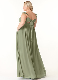 Azazie Metz Bridesmaid Dresses Pistachio A-Line Sweetheart Ruched Chiffon Dress image10