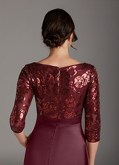 Azazie Carole Mother of the Bride Dresses Cabernet A-Line Sequins Dress image7