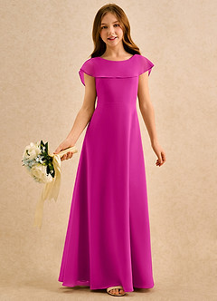 Azazie Kittie Girls Formal Flower Girl Klänningar Klä A-Line i Chiffong image1