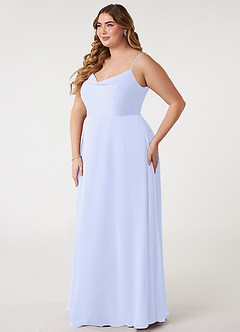 Azazie Daenerys Bridesmaid Dresses Lavender A-Line Cowl Chiffon Dress image10