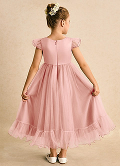 Azazie Phebs Flower Girl Dresses Rosette A-Line Tulle Dress image2