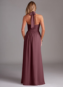 Azazie Avary Bridesmaid Dresses Sangria A-Line Pleated Chiffon Dress image8