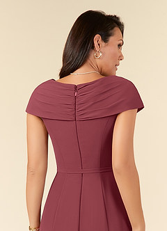Azazie Bailora Mother of the Bride Dresses Merlot Mermaid Ruched Chiffon Dress image5