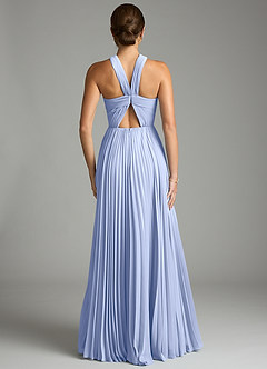 Azazie Afra Abiti da Damigella Abito A-Line in Chiffon Plissettato Ghiaccio image2