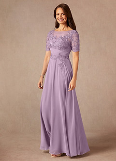 Azazie Raissa Kleider für die Brautmutter A-Linie Spitze Chiffon Kleid Blauregen image3