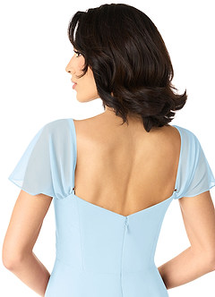 Azazie Tancie Bridesmaid Dresses Sky Blue A-Line Off the Shoulder Chiffon Convertible Dress image5