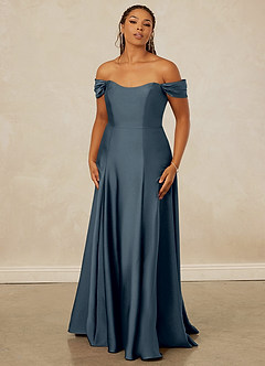 Christian Siriano Bridal for Azazie 1002 Vestidos de damas de honor Vestido de Crepúsculo de Satén Elástico de Corte en A Convertible con Vestidos sin tirantes image8