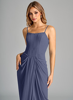 Azazie Anaïs Bridesmaid Dresses Stormy Sheath Strapless Chiffon Dress image7