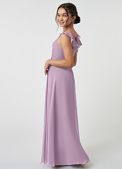 Azazie Amada Junior Wisteria A-Line Ruched Chiffon Dress image4