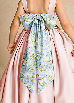 Azazie Doodlebug Flower Girl Klänningar Klänning A-Line i Matt satäng Rosett image5