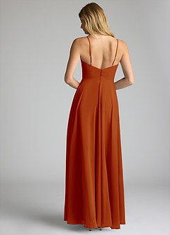 Azazie Akita Bridesmaid Dresses Paprika A-Line Chiffon Dress image4